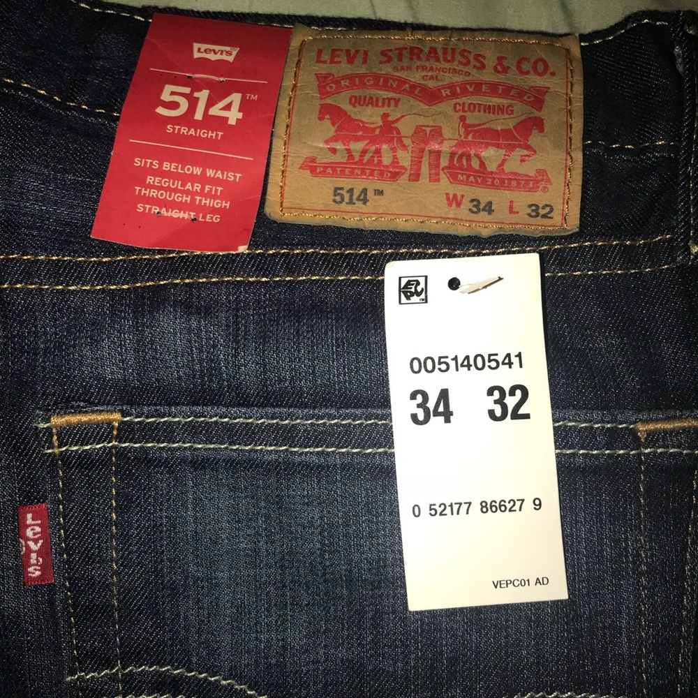 Men’s Dark blue 514 Levi jeans